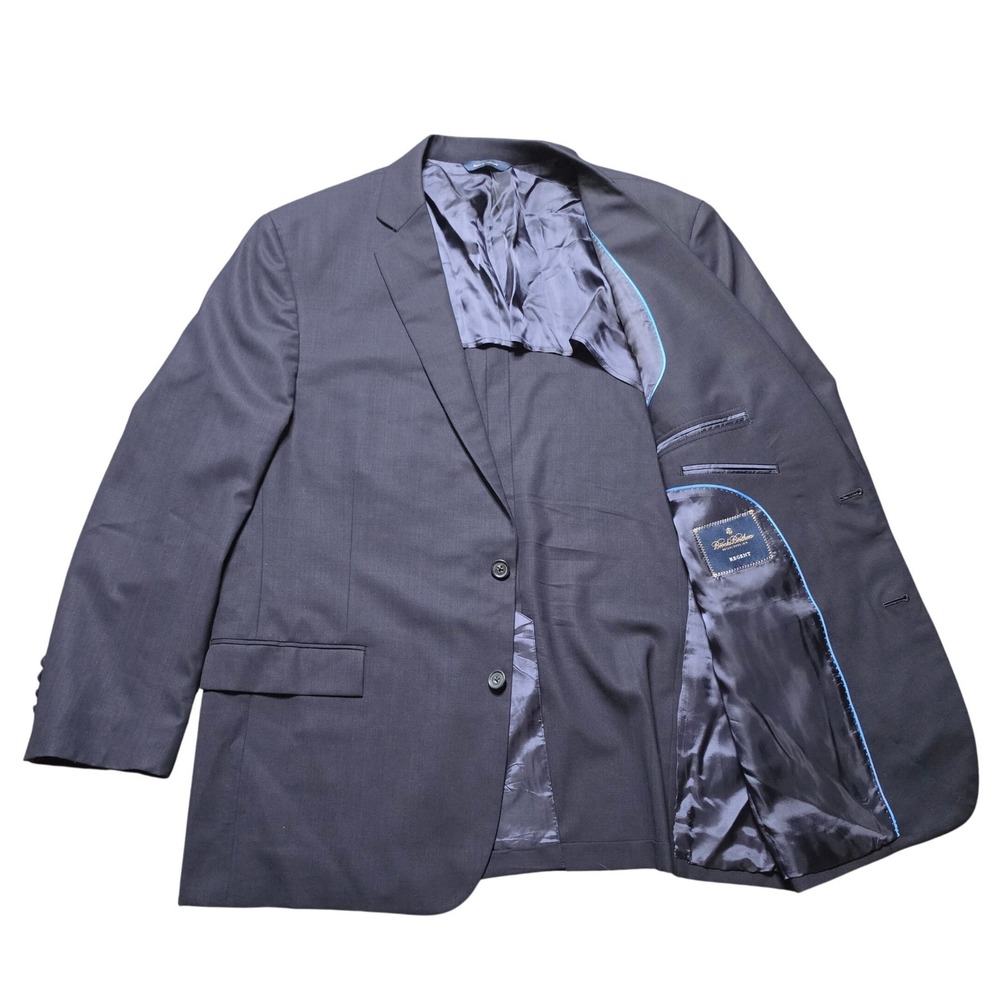 Brooks Brothers Blazer Navy Mens 46R Regent BrooksCool Travel Wool Sport Coat